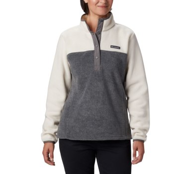 Columbia Benton Springs Half Snap Petite, Pullover Grises Para Mujer | 741365-PGC